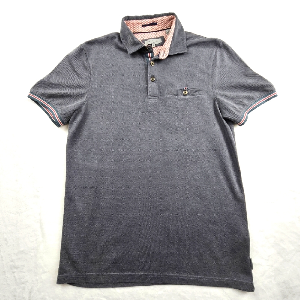 Ted Baker London Collar Grey Knit Shirt Size 2